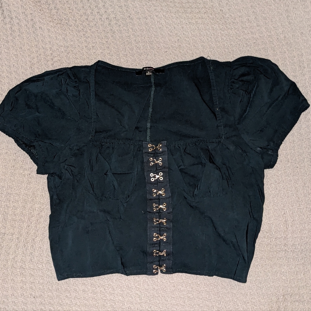 Dark turquoise bustier top